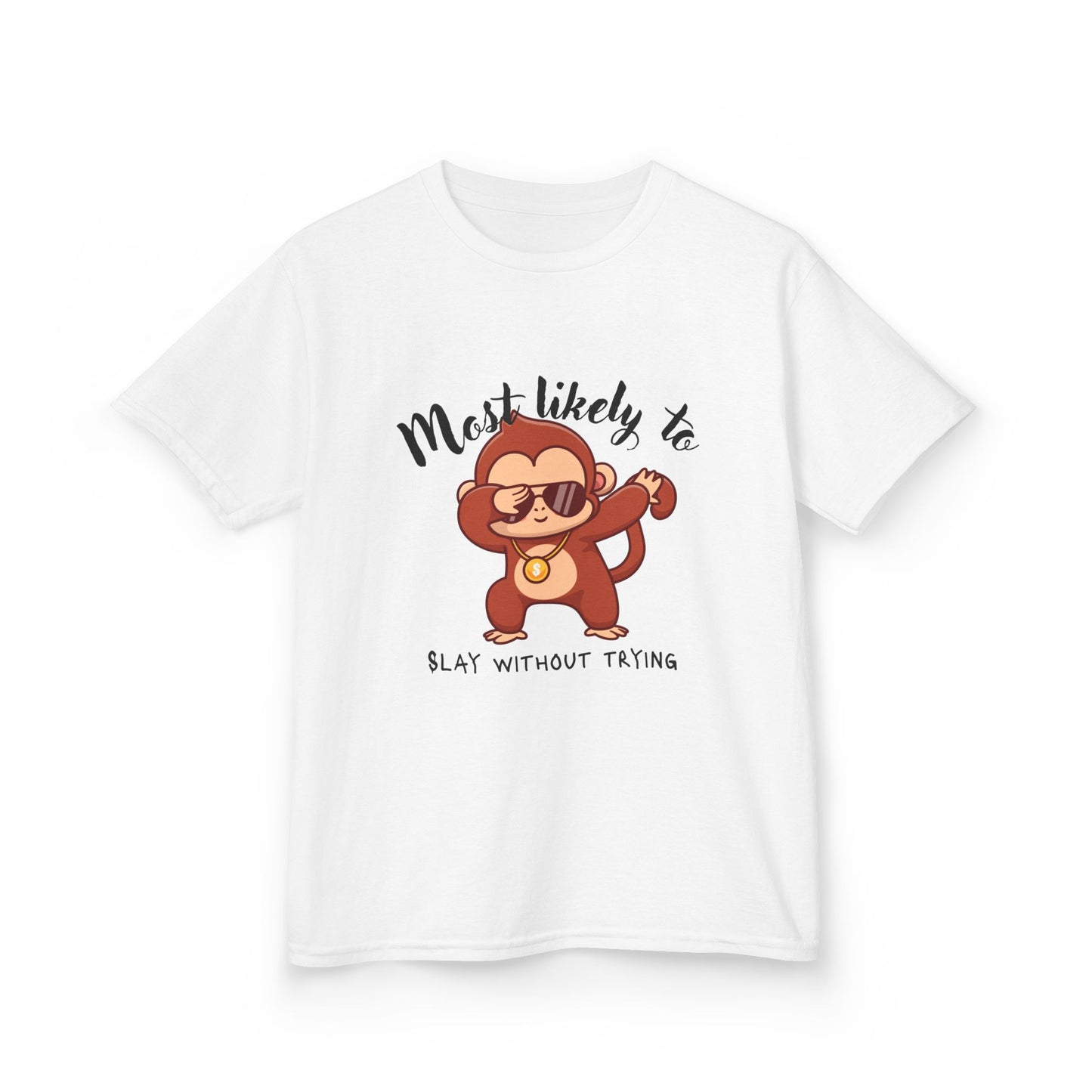 Kids Fun Monkey Tee - Most Likely to Play Without Paying, Cute T-Shirt, Gift for Kids, Animal Lovers, Birthday Party, Everyday Wear