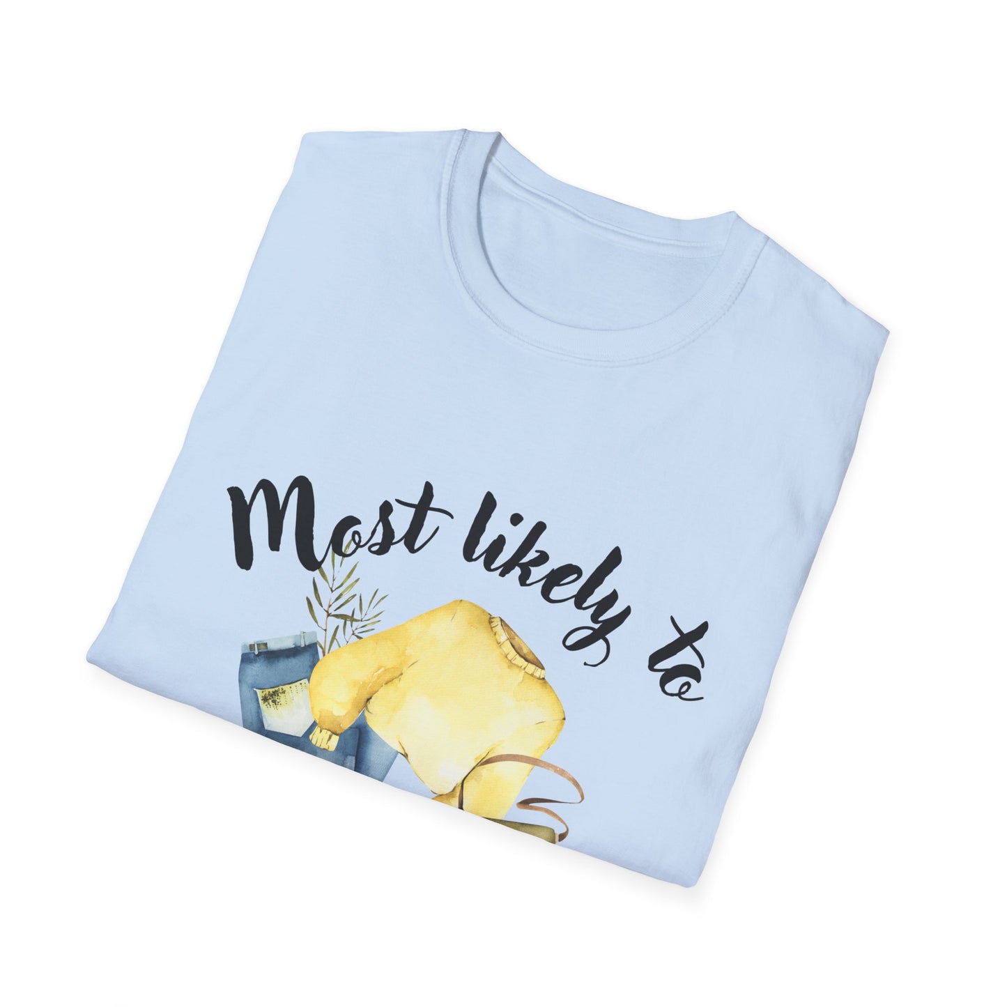 Most Likely To Match Outfits Unisex Softstyle T-Shirt, Cute Graphic Tee, Ideal for Teens, Gift for Her, Everyday Humor Shirt