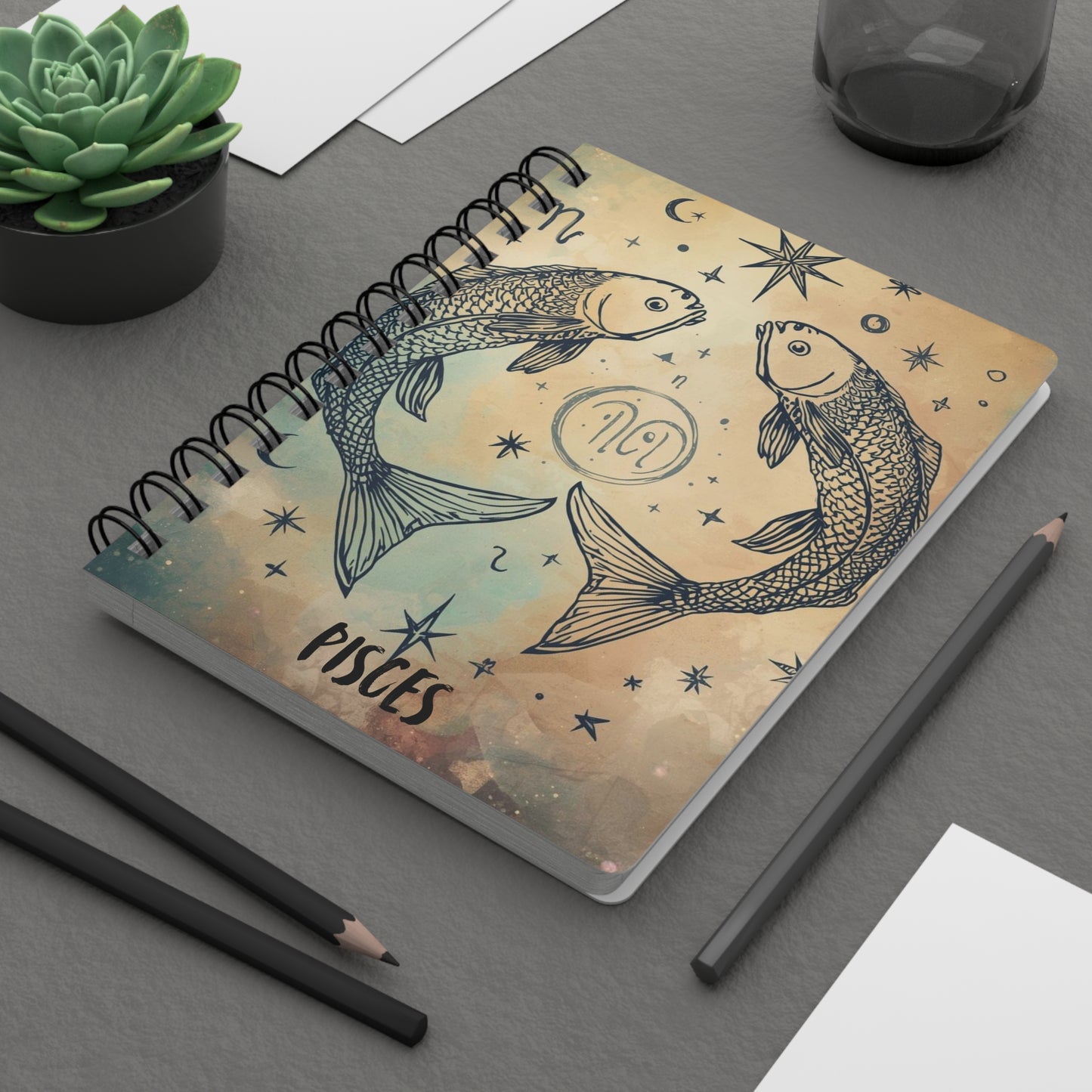 Pisces Spiral Bound Journal - Cosmic Zodiac Diary for Astrological Lovers