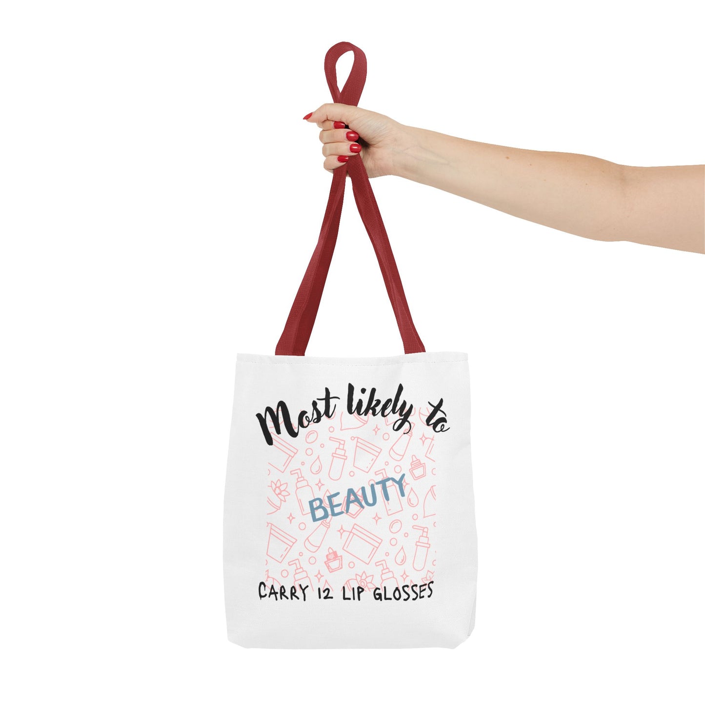 Beauty Lip Gloss Tote Bag - Perfect Gift for Makeup Lovers, Fashion Accessory, Daily Use Tote, Funny Gift, Stylish Organizer