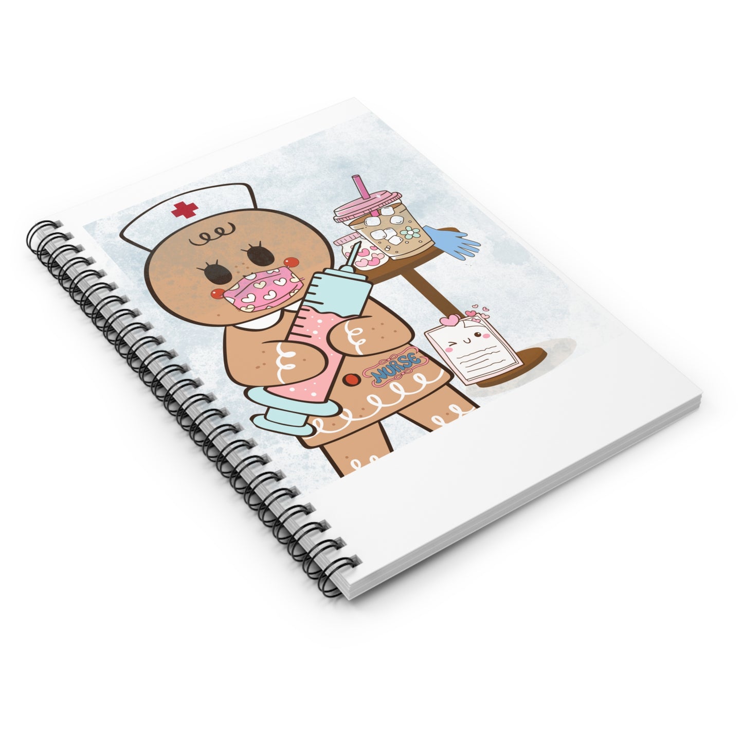 Personalized Gingerbread Nurse Spiral Notebook