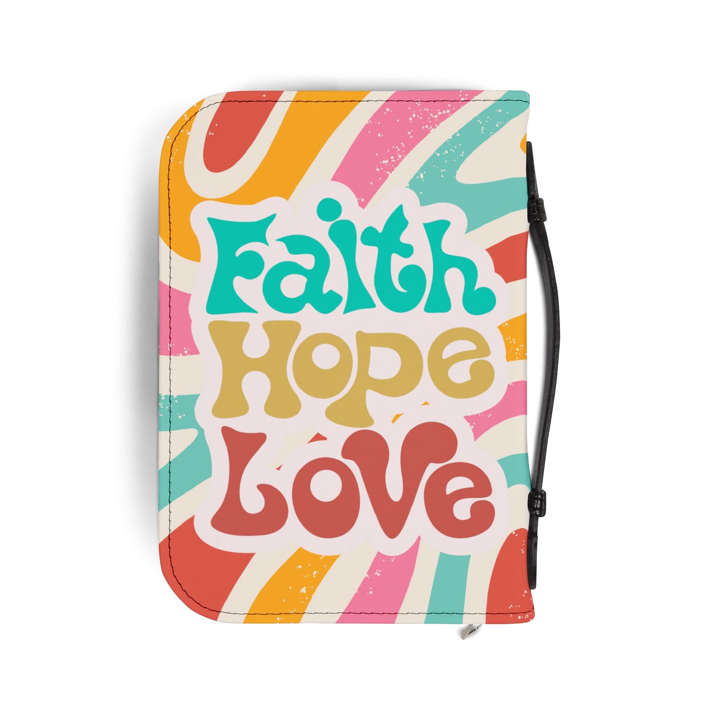 Bible Cover, Faith Hope Love, God's word, Retro pastel bible cover