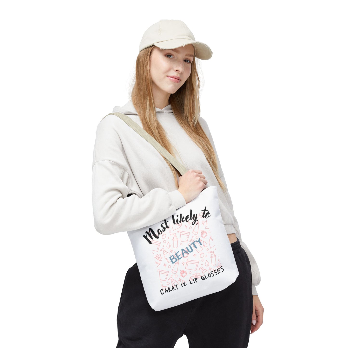 Beauty Lip Gloss Tote Bag - Perfect Gift for Makeup Lovers, Fashion Accessory, Daily Use Tote, Funny Gift, Stylish Organizer