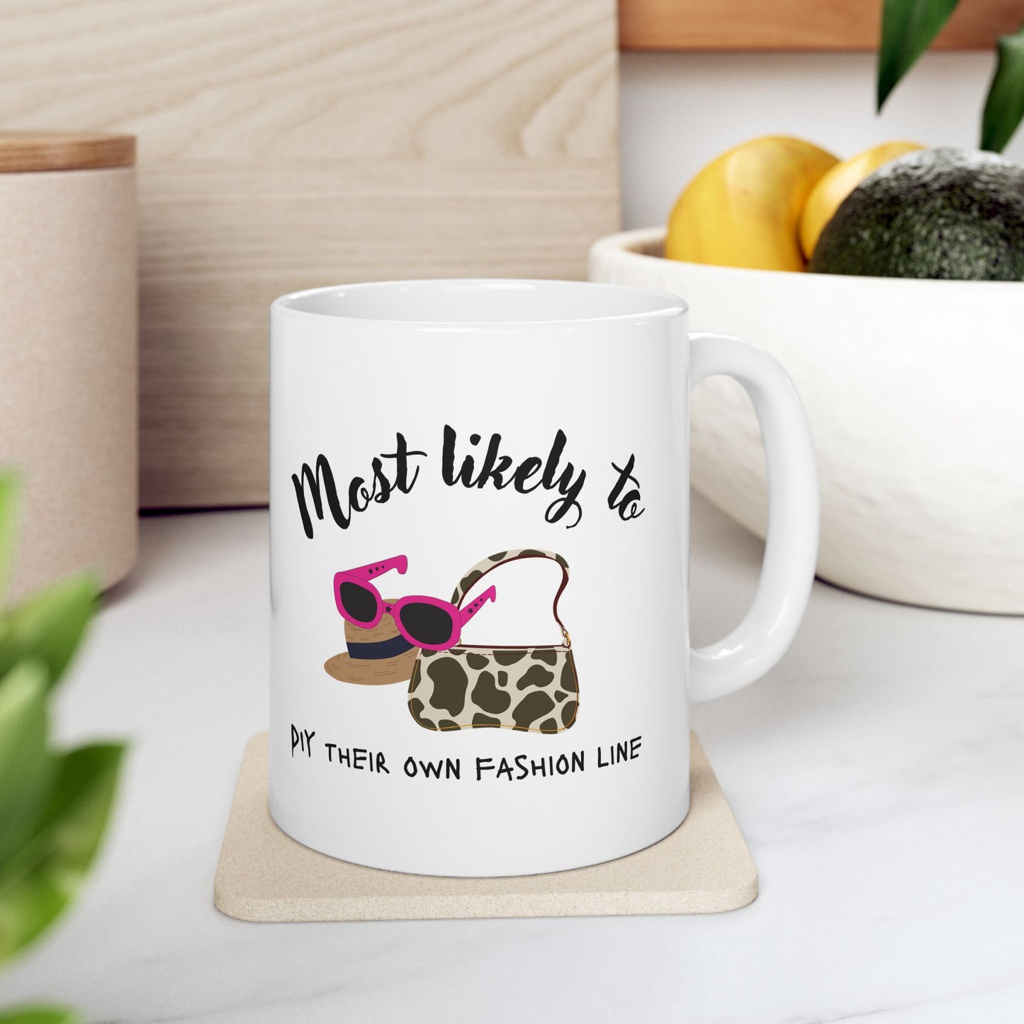 Trendy Fashionista Ceramic Mug, Personalized Coffee Cup, Unique Gift for Her, Celebrate Style, Fashion Lover's Mug, Gifts for Friends