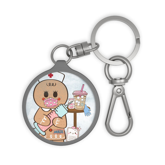 Nurse Keyring Tag, Cute Nurse Gift, Medical Keychain, Healthcare Appreciation, Nursing Student Accessory, Holiday & Celebration