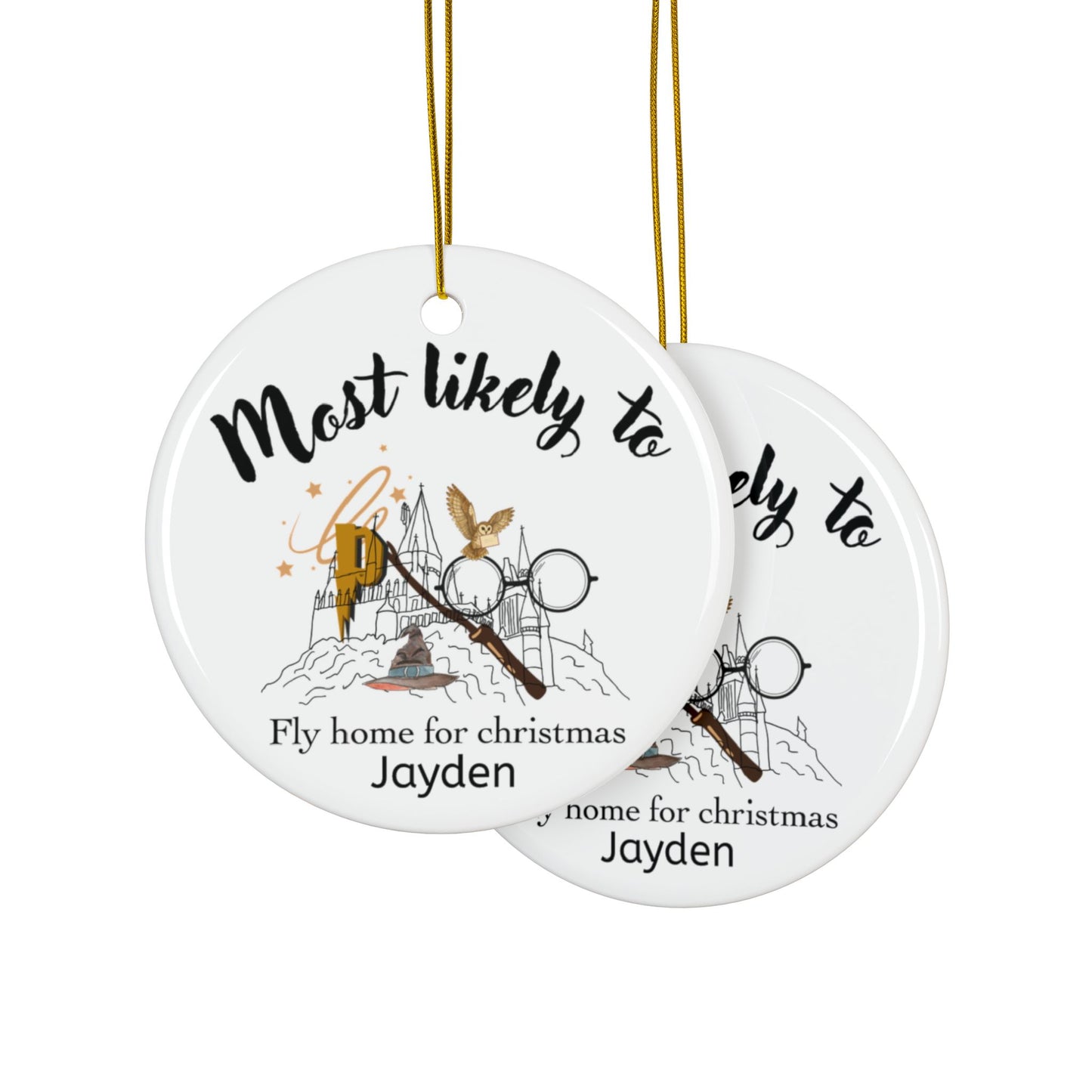 Custom Christmas Ornaments, Holiday Decor, Gift for Home, Personalized Decorations, 2-Side Print Ceramic Ornaments