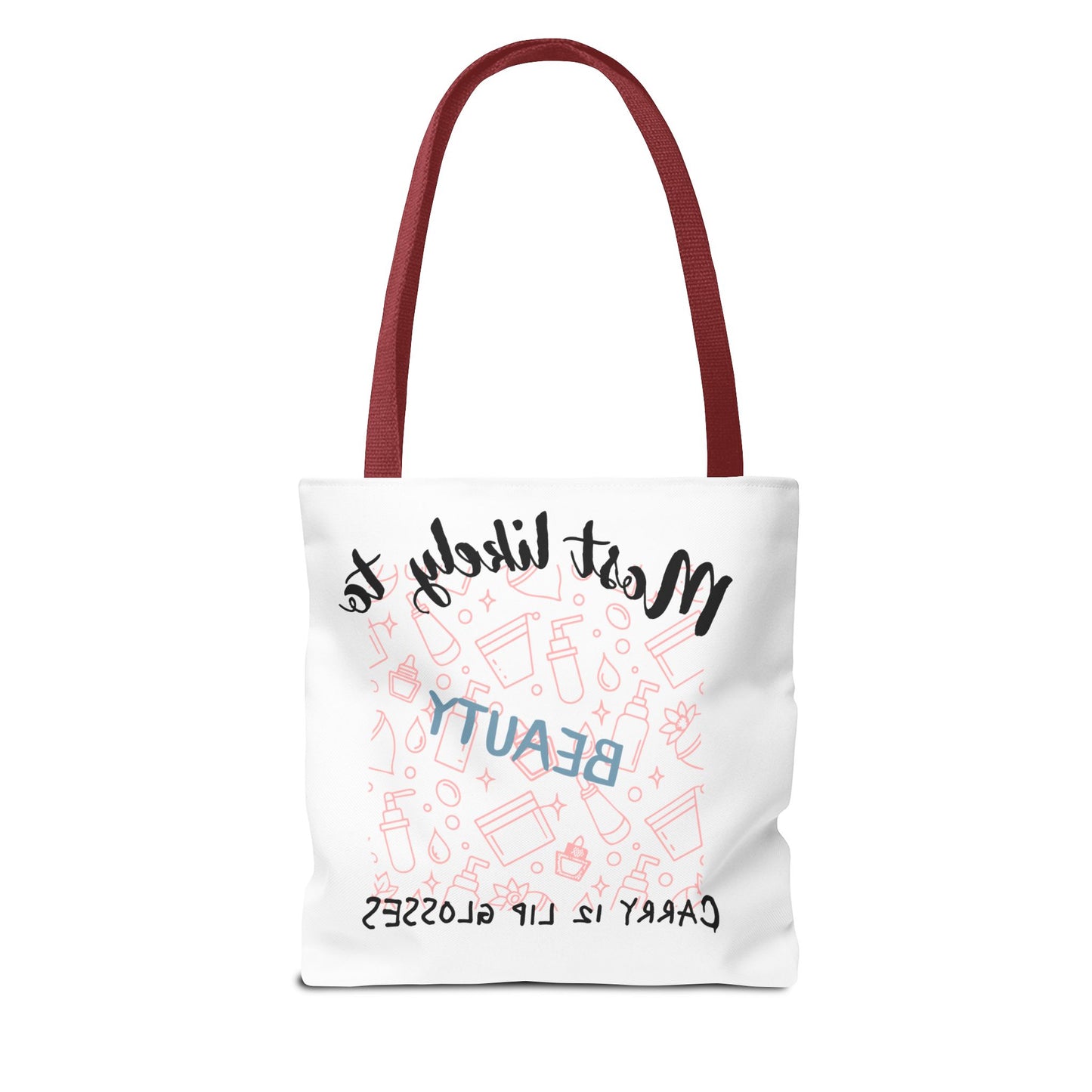 Beauty Lip Gloss Tote Bag - Perfect Gift for Makeup Lovers, Fashion Accessory, Daily Use Tote, Funny Gift, Stylish Organizer