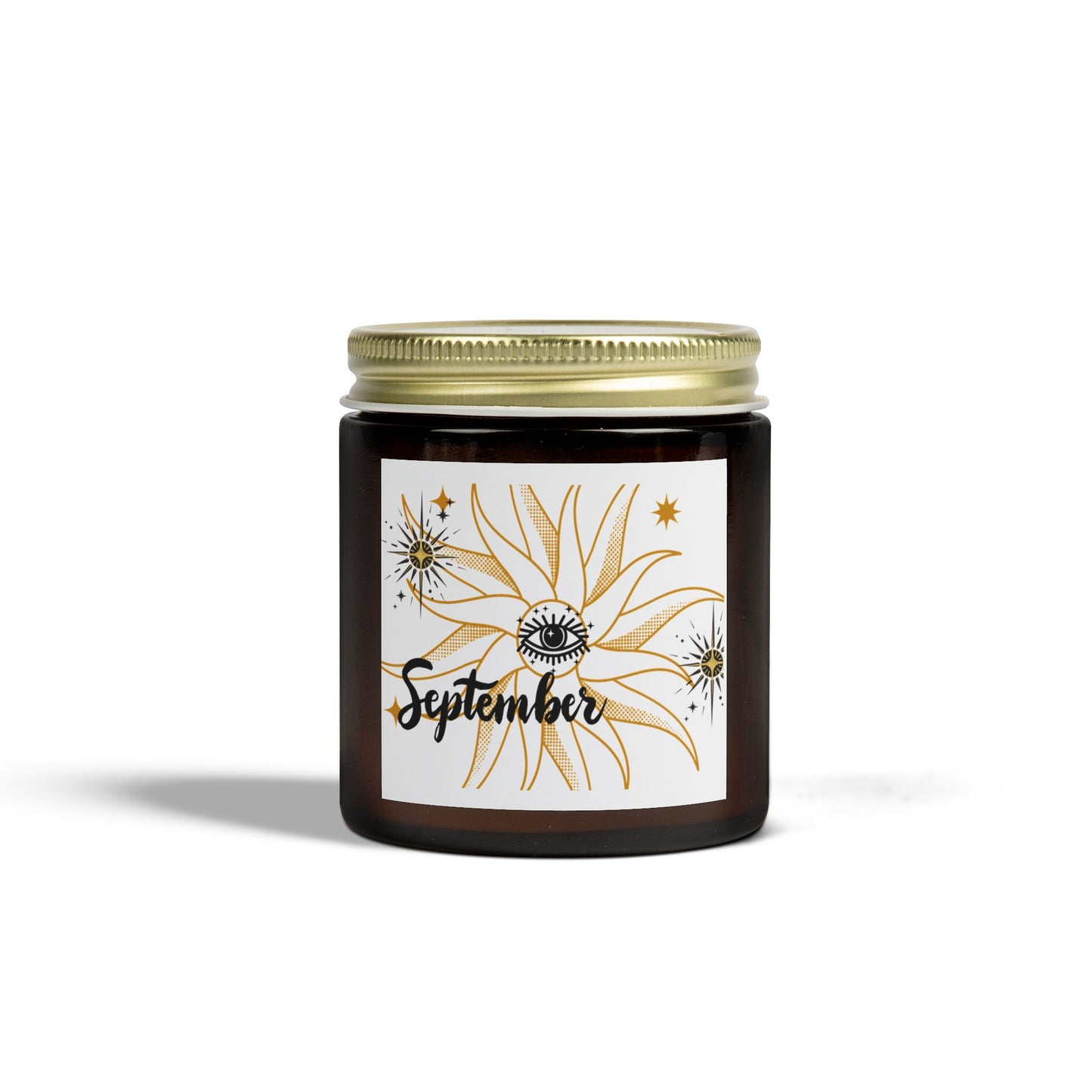 September Scented Candle - Coconut Apricot Wax, Aromatherapy, Home Decor, Gift for Her, Relaxation, Fall Decor, Eco-Friendly