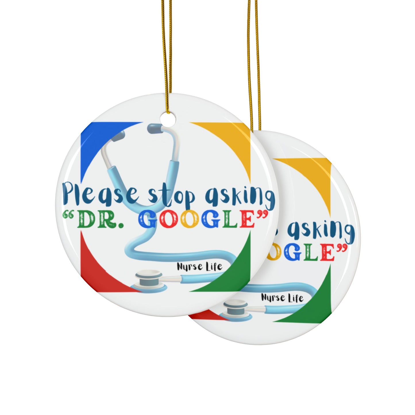 Nurse Ornament, Unique Nurse gift, One-of-kind design ornament, unique ornament, Ceramic Ornaments, 2-Side Print, (1pc, 3pcs, 5pcs, 10pcs)