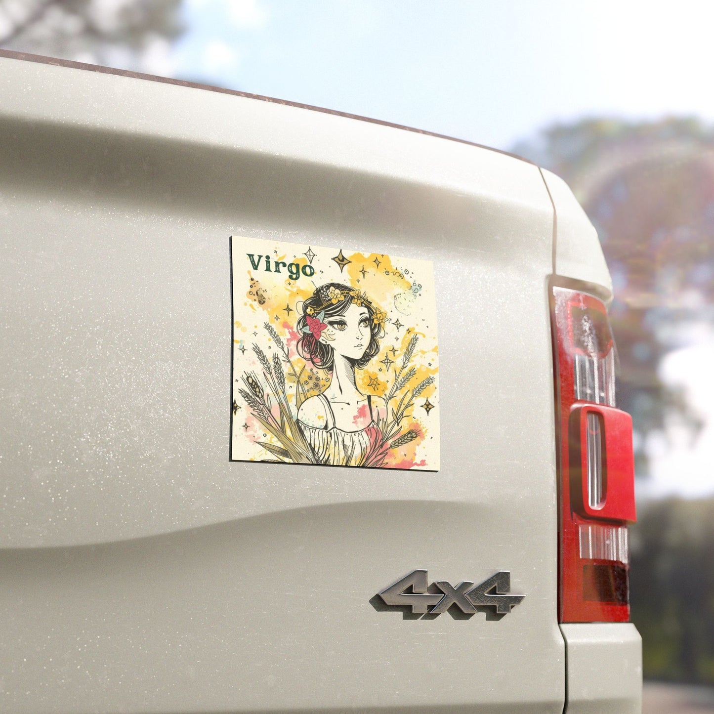 Virgo Zodiac Car Magnet - Celestial Design for Astrology Lovers - Virgo Magnet
