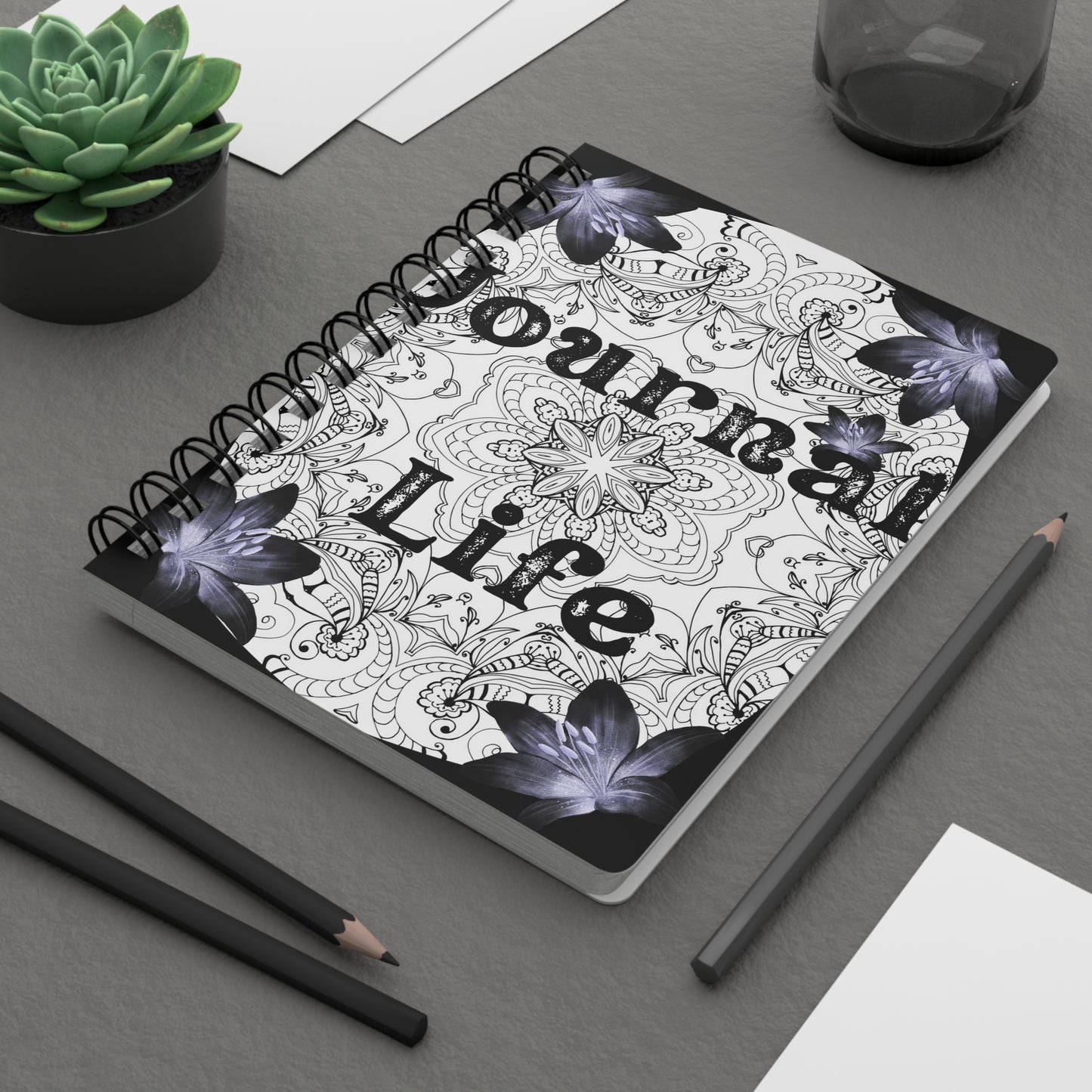 Personalize, Inspirational Spiral Bound Journal: Journal Life