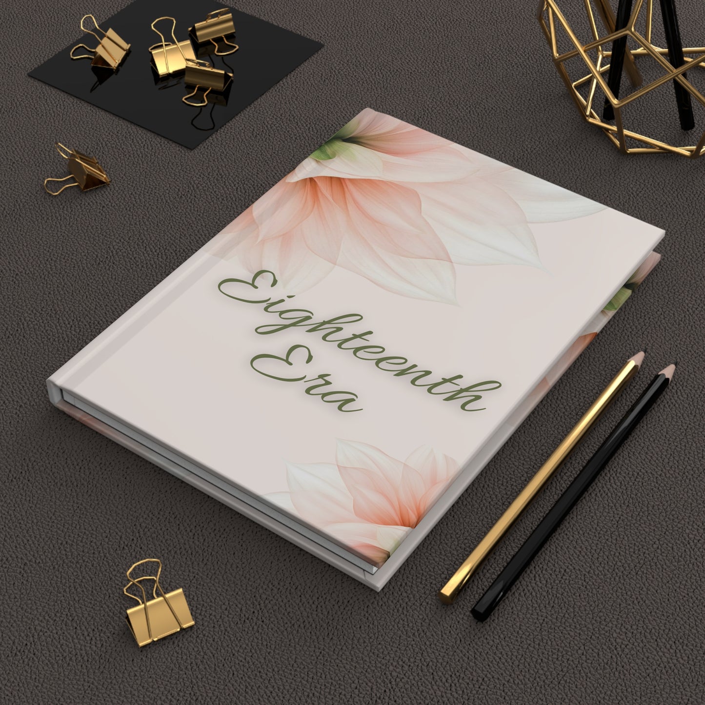 Personalize, Elegant Floral Hardcover Journal - Eighteenth Era, Eighteenth Era Journal