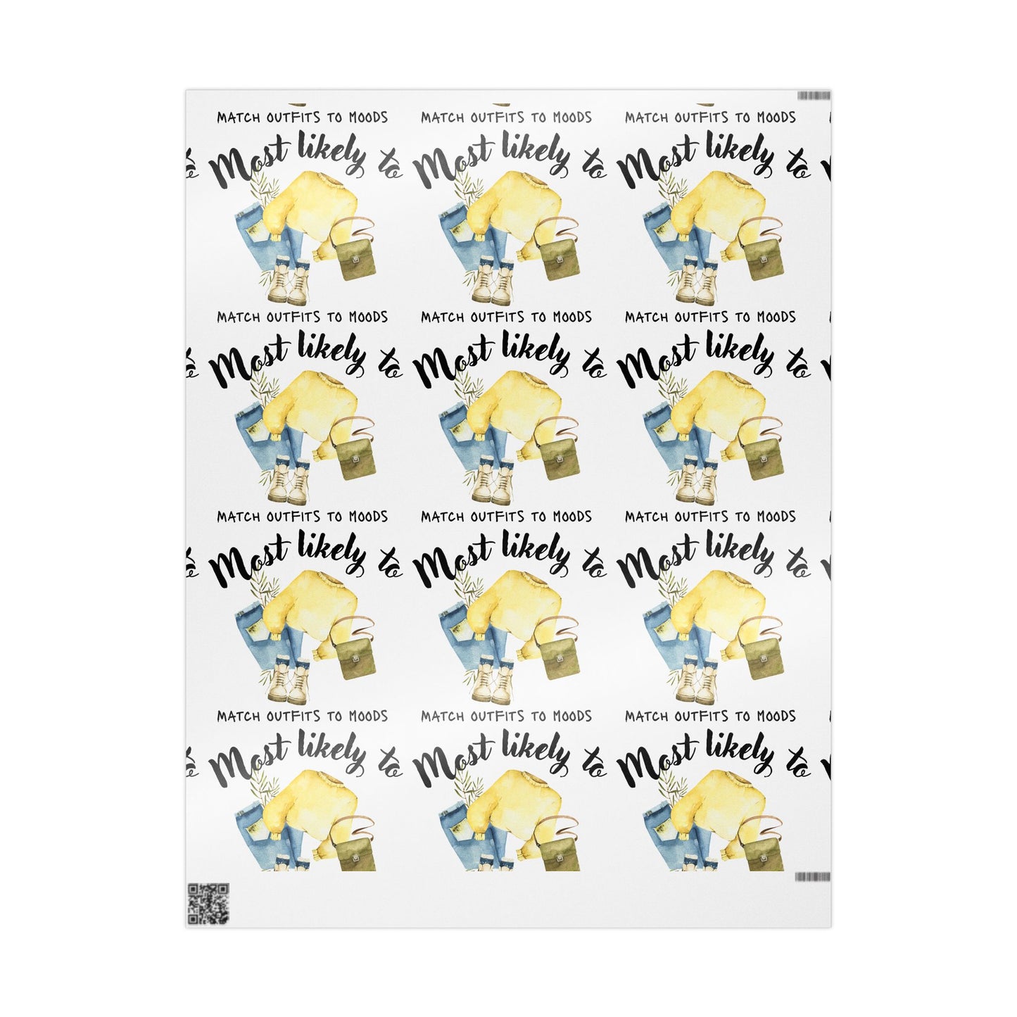 Most Likely To Wrapping Papers, Fashion Wrapping Paper, Cute Wrapping Paper, Clothes Wrapping Paper