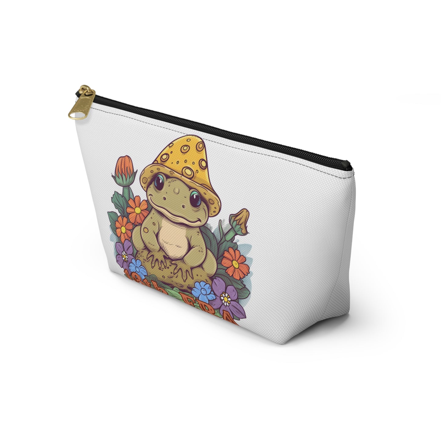 16th Birthday, Sixteenth Birthday, Frog Cosmetic Bag, Cute Frog Accessory Pouch with Floral Design | 16th Era Small Bag for Organizing, Makeup, Travel, Gifts