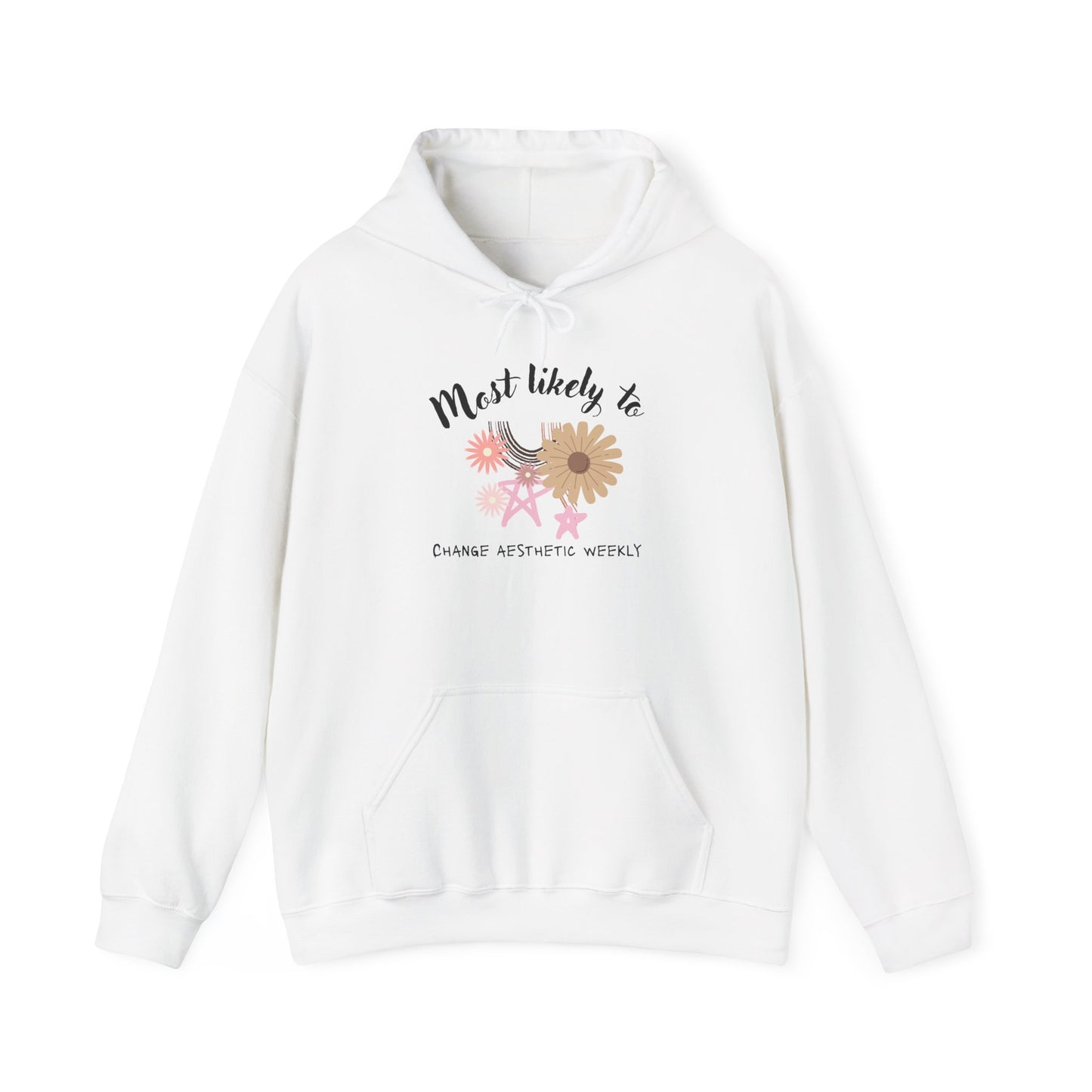 Unisex Heavy Blend™ Hooded Sweatshirt, flower, aesthetic, whimsy, cute, fun, change mind