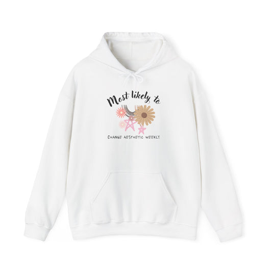Unisex Heavy Blend™ Hooded Sweatshirt, flower, aesthetic, whimsy, cute, fun, change mind