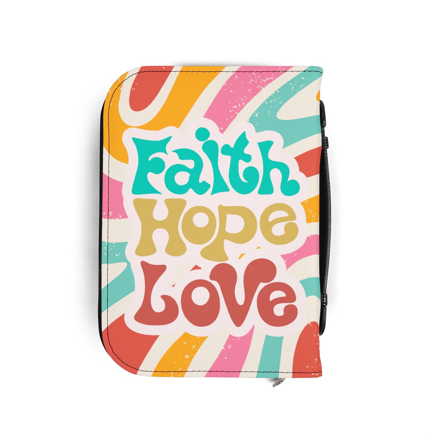 Bible Cover, Faith Hope Love, God's word, Retro pastel bible cover
