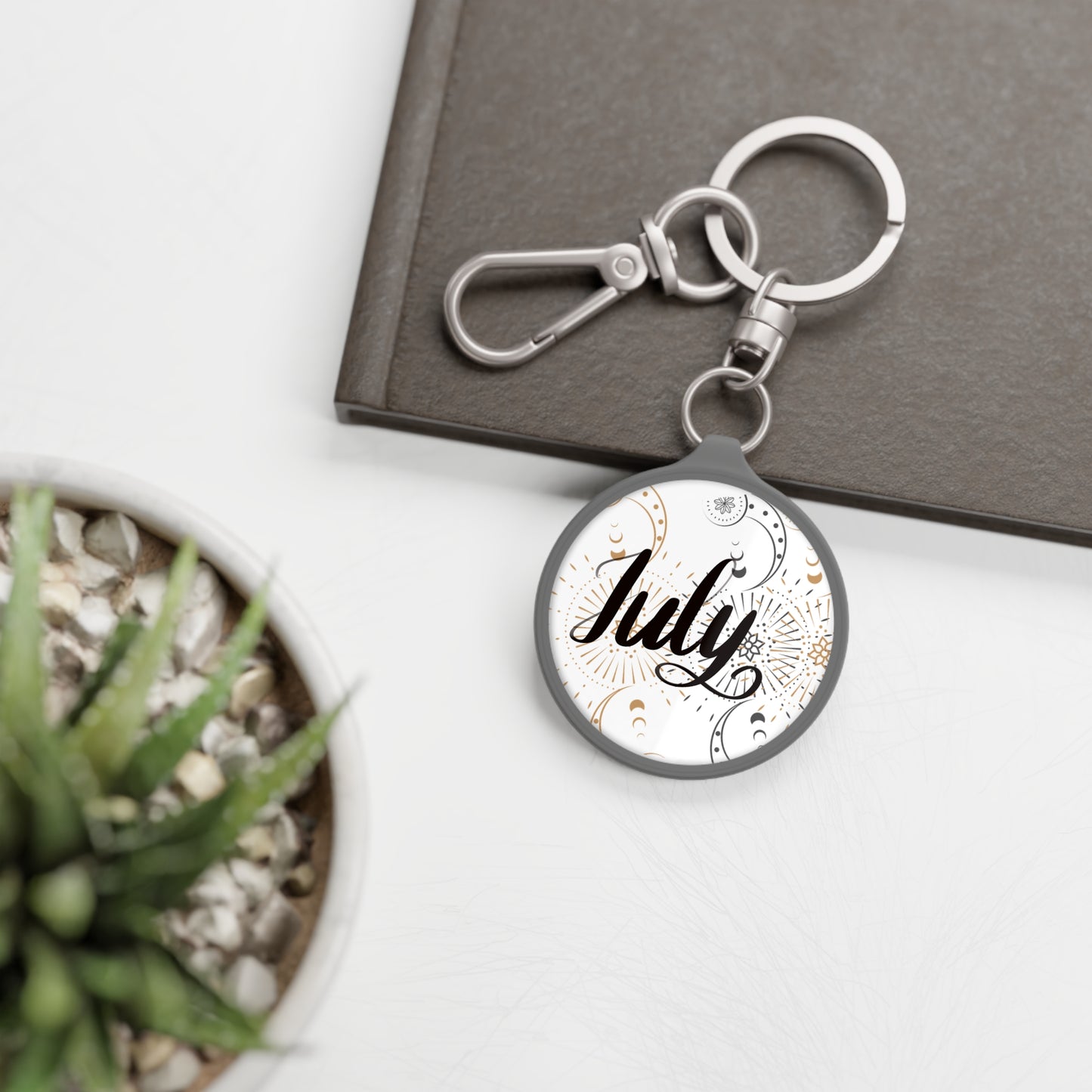 Keyring Tag - Celestial July Birthstone Keychain