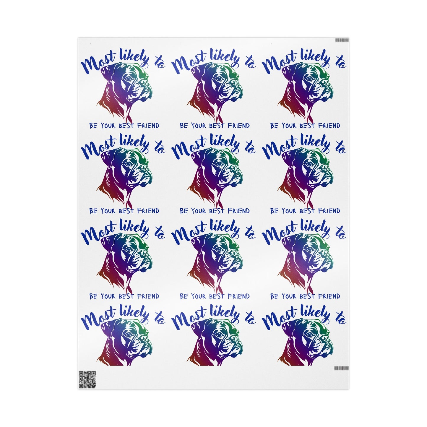 Boxer Wrapping Paper, Dog Wrapping Paper, Dog Lover Wrap, Wrapping Papers