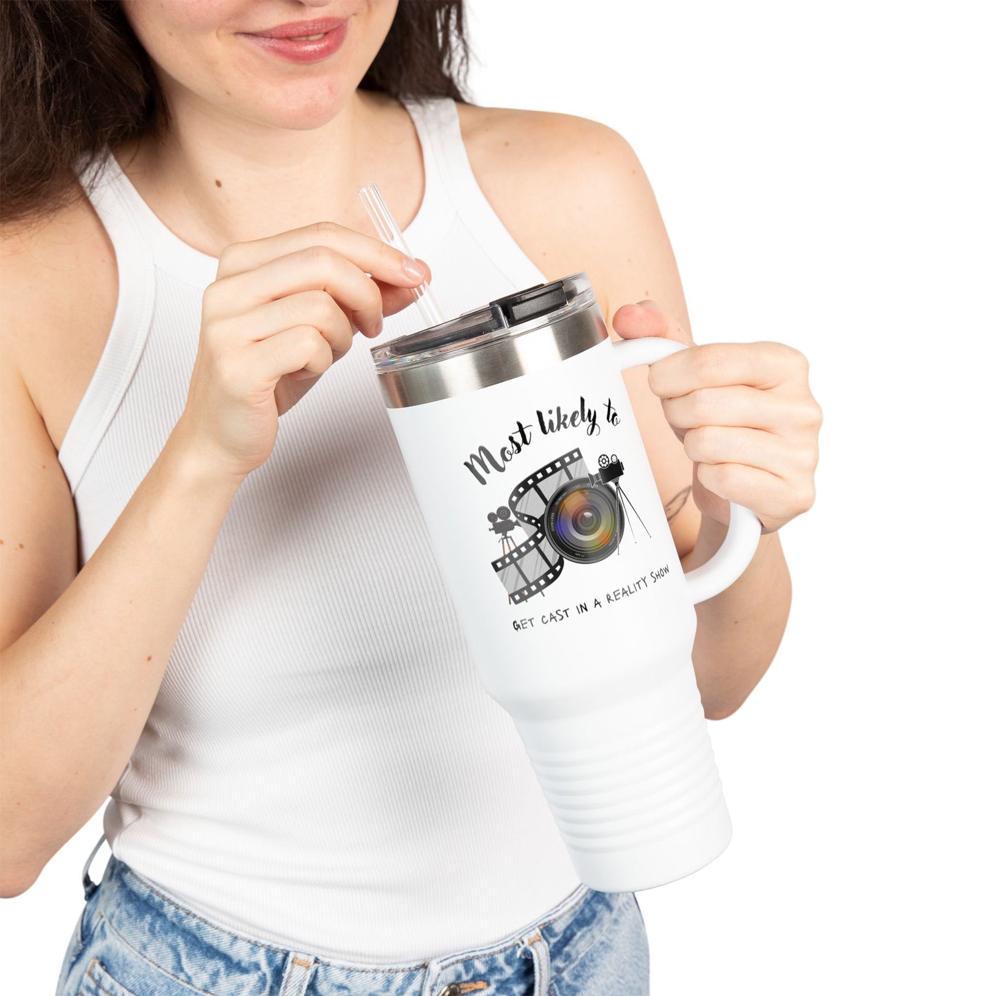 Travel Mug 40oz - Fun Reality Show Insulated Tumbler for Movie Lovers, Ideal Gift for Birthdays, Holidays, Road Trips, Anniversary