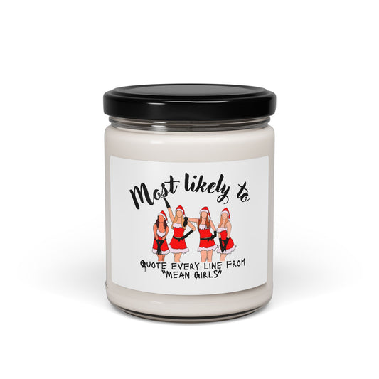 Mean Girls Inspired Scented Soy Candle, Fun Gift for Movie Lovers, Holiday Decor, Quirky Home Fragrance, Unique Birthday Present, santa