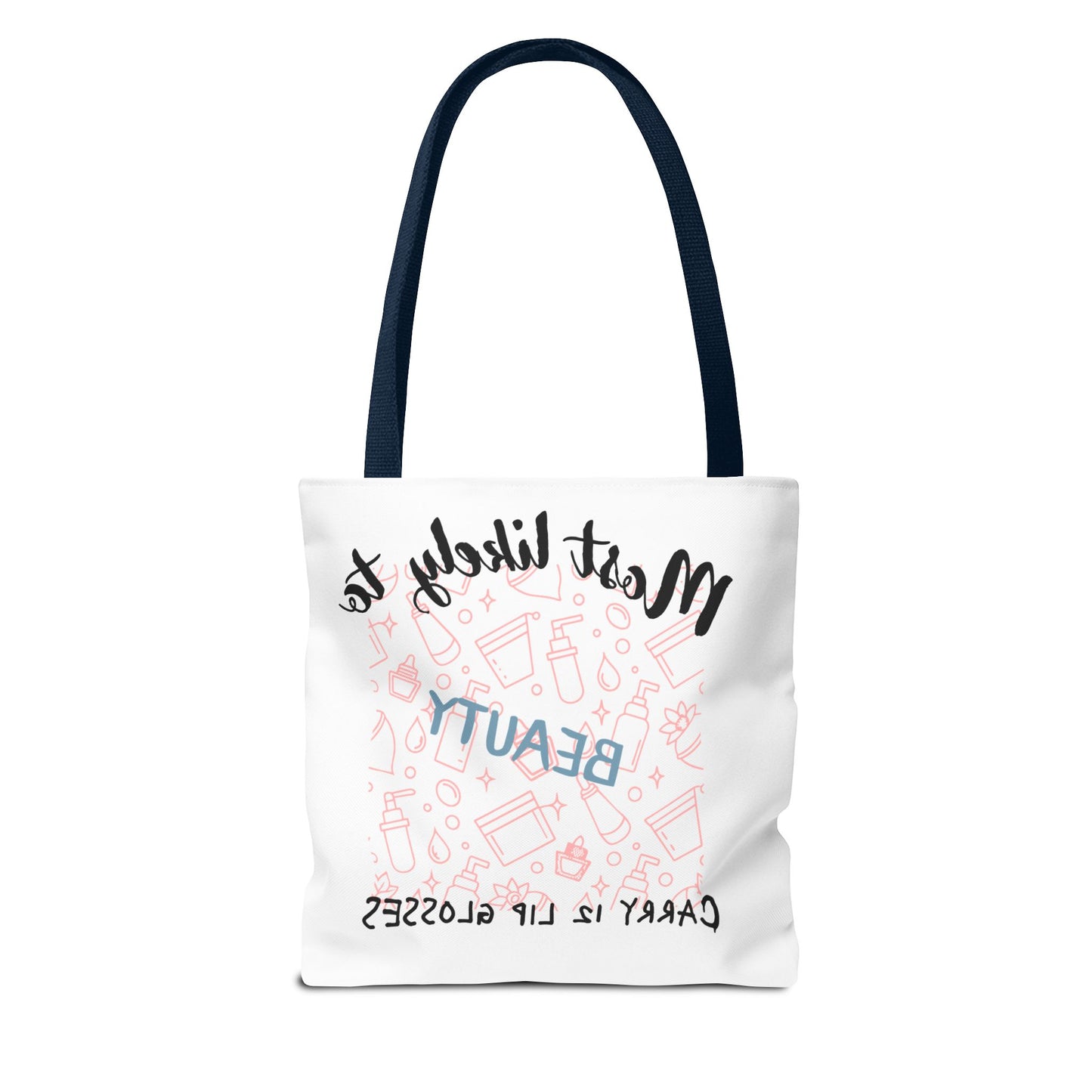 Beauty Lip Gloss Tote Bag - Perfect Gift for Makeup Lovers, Fashion Accessory, Daily Use Tote, Funny Gift, Stylish Organizer
