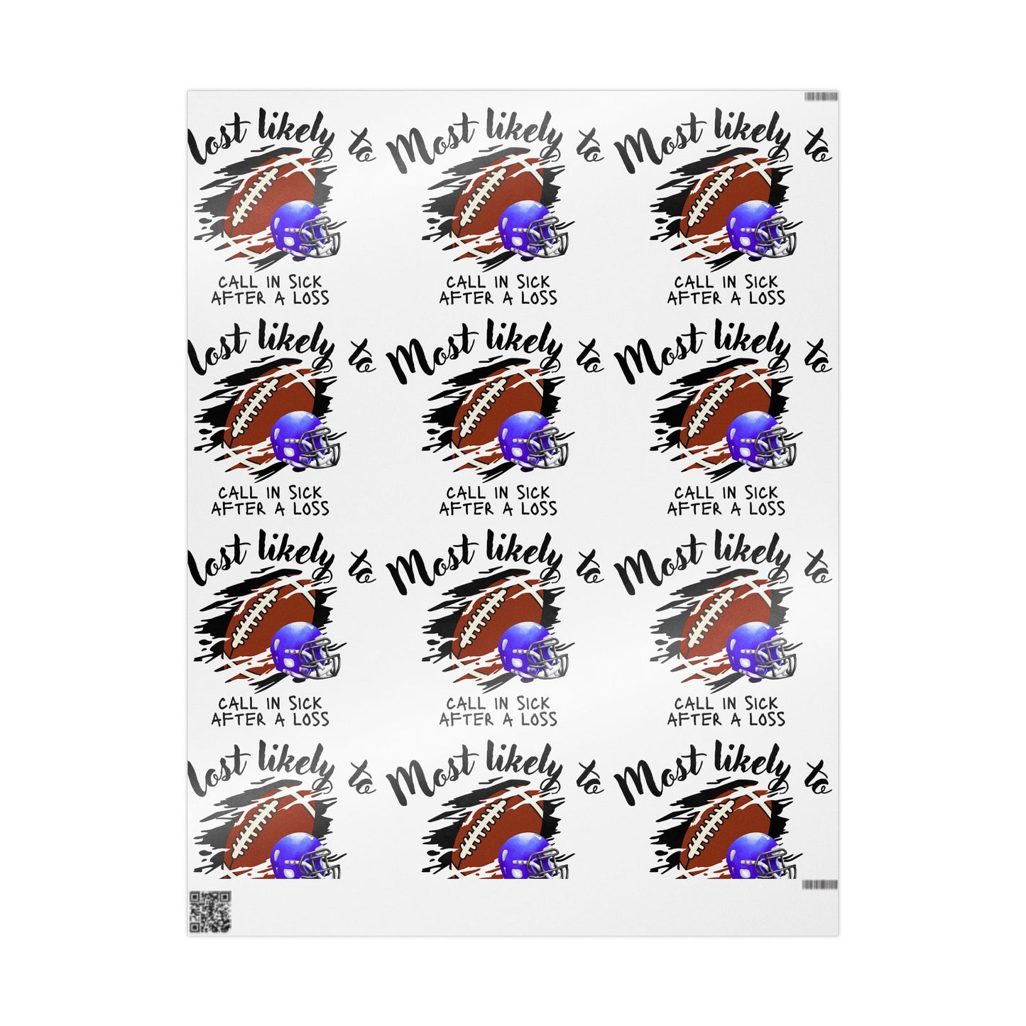 Football-Themed Wrapping Paper - Perfect for Sports Parties, Birthdays, Gifts, Holidays, and Celebrations