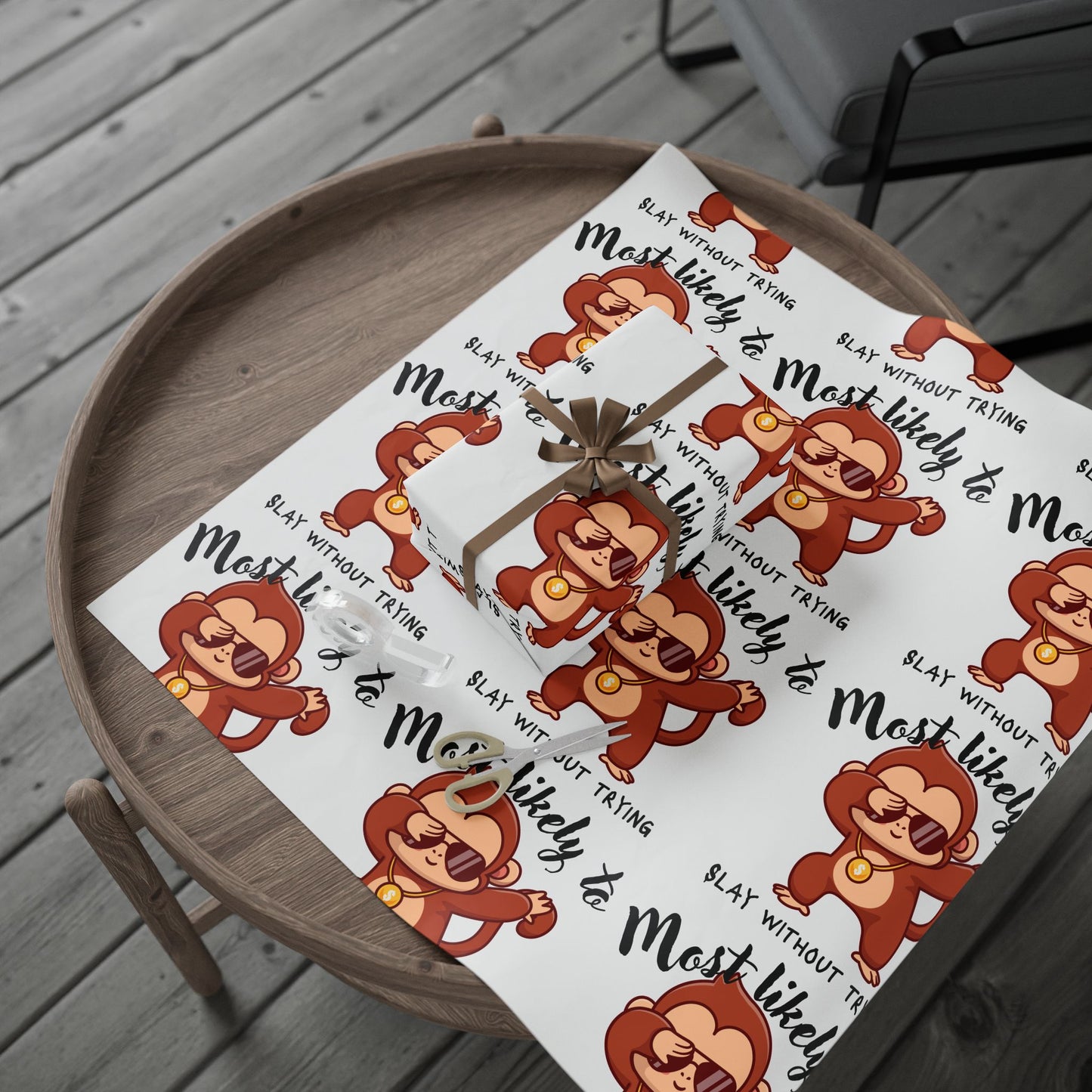 Monkey Wrapping Paper, Most Likely Wrapping Papers, Silly Wrapping Paper