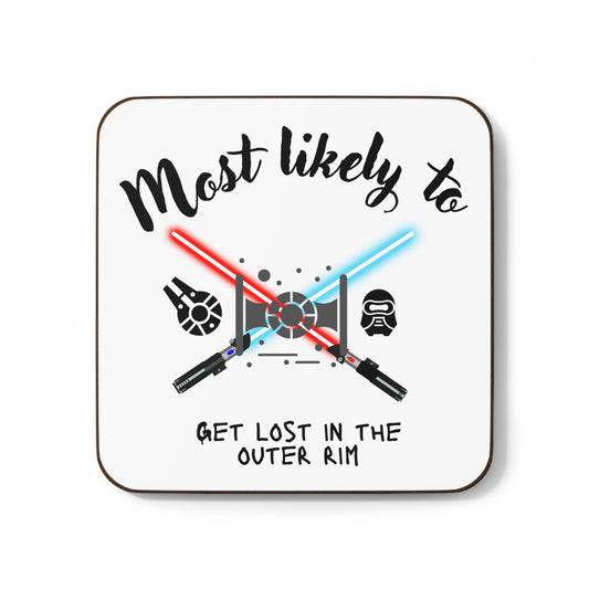 Coaster, SW Coaster, Dual Coaster, Most Likely To Get Lost In the Outer Rim Coaster, Fantasy Coaster, Hardboard Back Coaster