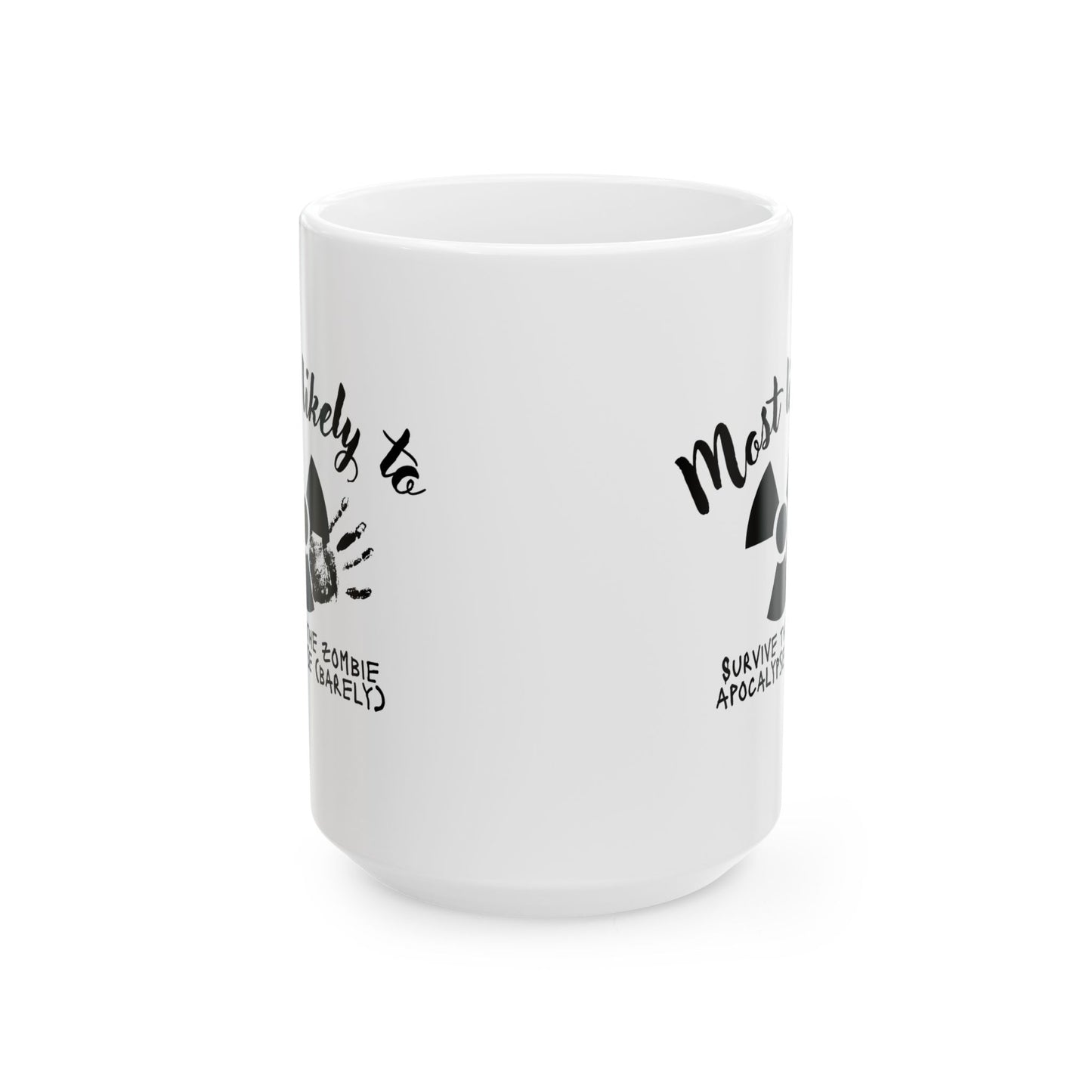 Zombie Apocalypse Survival Ceramic Mug | Funny Gift for Horror Fans, 11oz/15oz, Coffee Lover Gift, Halloween Decor, Quarantine Humor