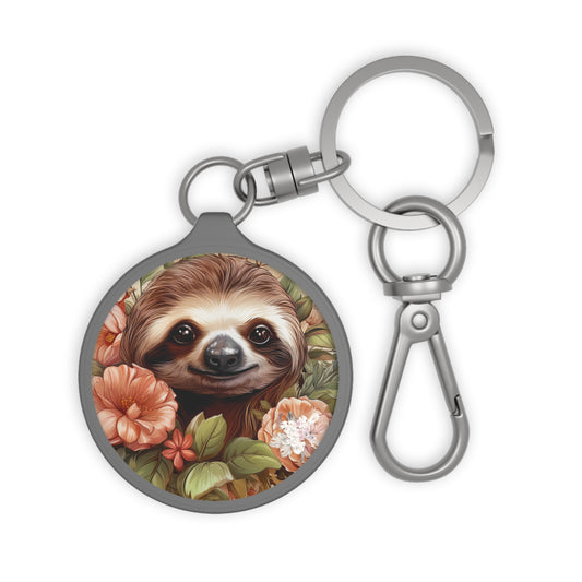 Keyring Tag, Whimsical Sloth Keychain, Eighteenth Chapter, 18th Chapter, Eighteenth Era, 18th Era, 18th Birthday