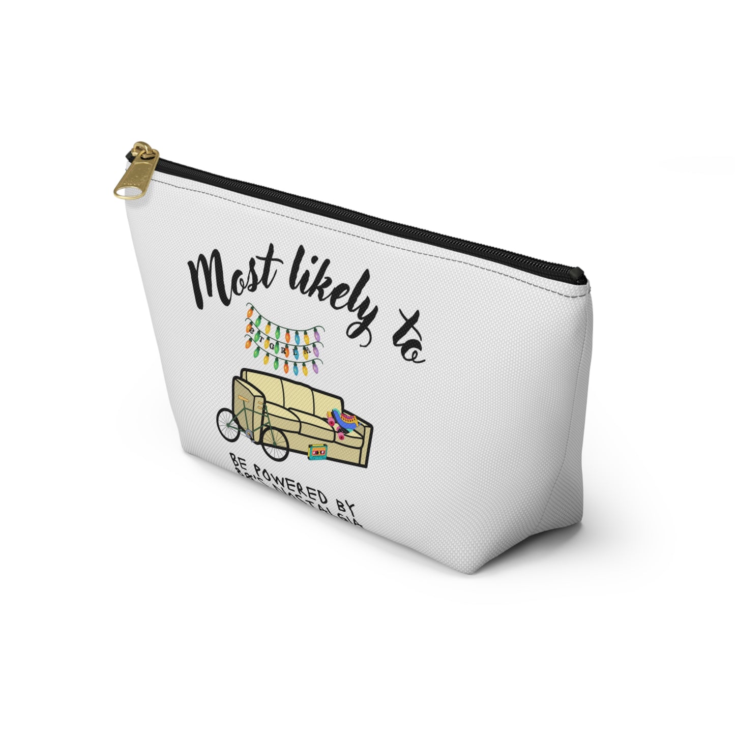 Most Likely To Nostalgic Accessory Pouch, Cosmetic Pouch, Pencil Pouch,  Stranger Things Inspired Wrapping Paper