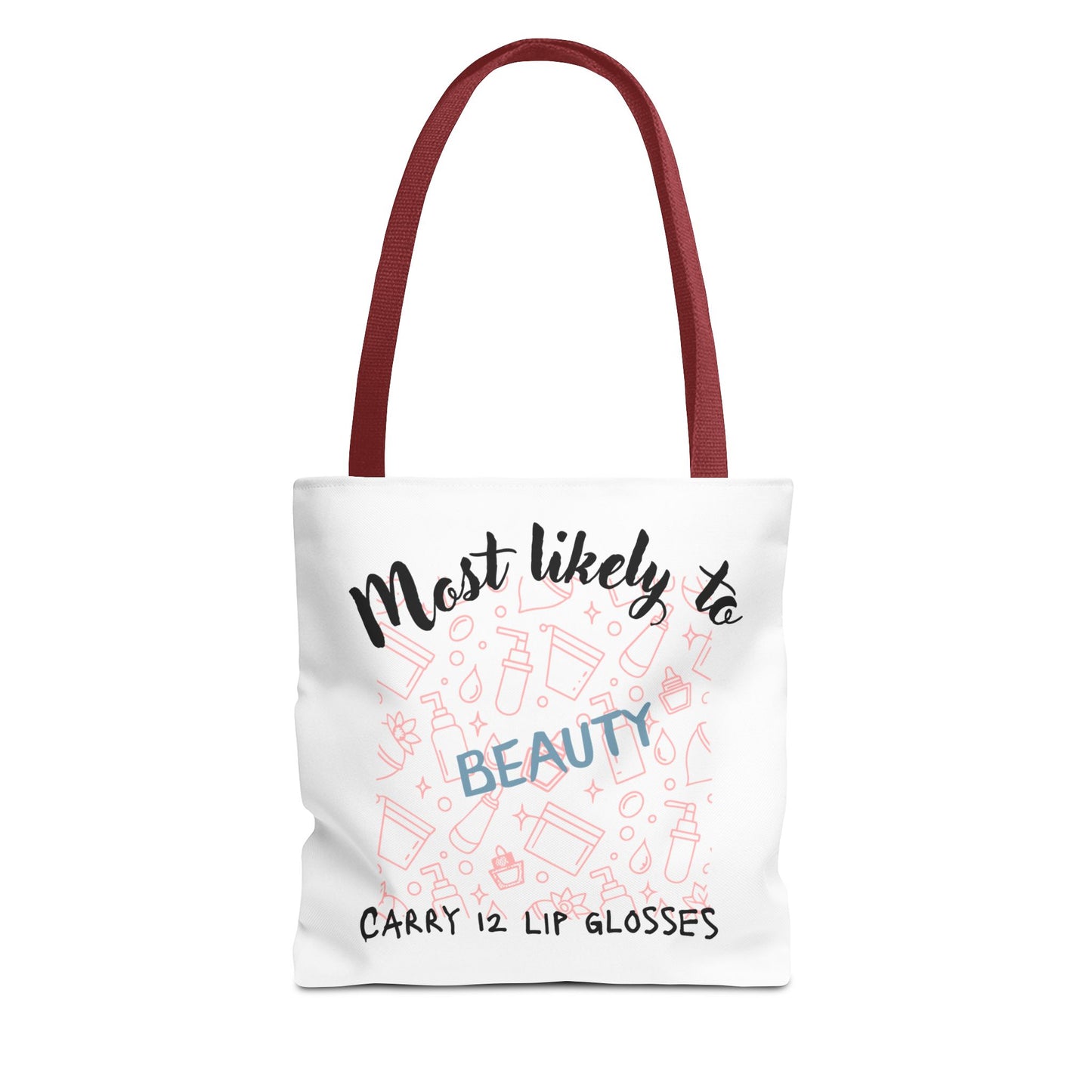 Beauty Lip Gloss Tote Bag - Perfect Gift for Makeup Lovers, Fashion Accessory, Daily Use Tote, Funny Gift, Stylish Organizer