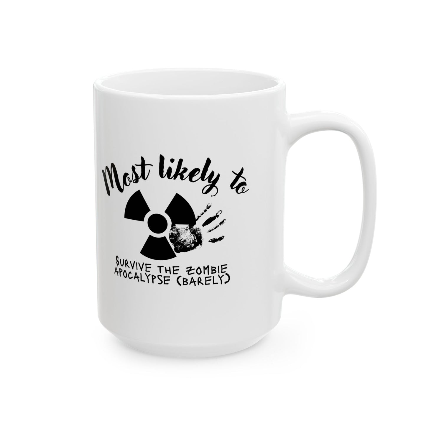 Zombie Apocalypse Survival Ceramic Mug | Funny Gift for Horror Fans, 11oz/15oz, Coffee Lover Gift, Halloween Decor, Quarantine Humor