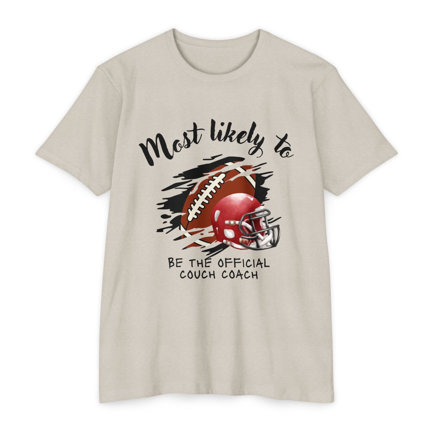 Football Coach T-Shirt, Perfect for Sports Fans, Game Day Gift, Unisex Tee, Couch Coach Shirt, Holiday Apparel, Football, Team shirt, Most likely to
