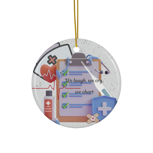 Unique Nurse gift, One-of-kind design ornament, unique ornament, Ceramic Ornaments, 2-Side Print, (1pc, 3pcs, 5pcs, 10pcs)