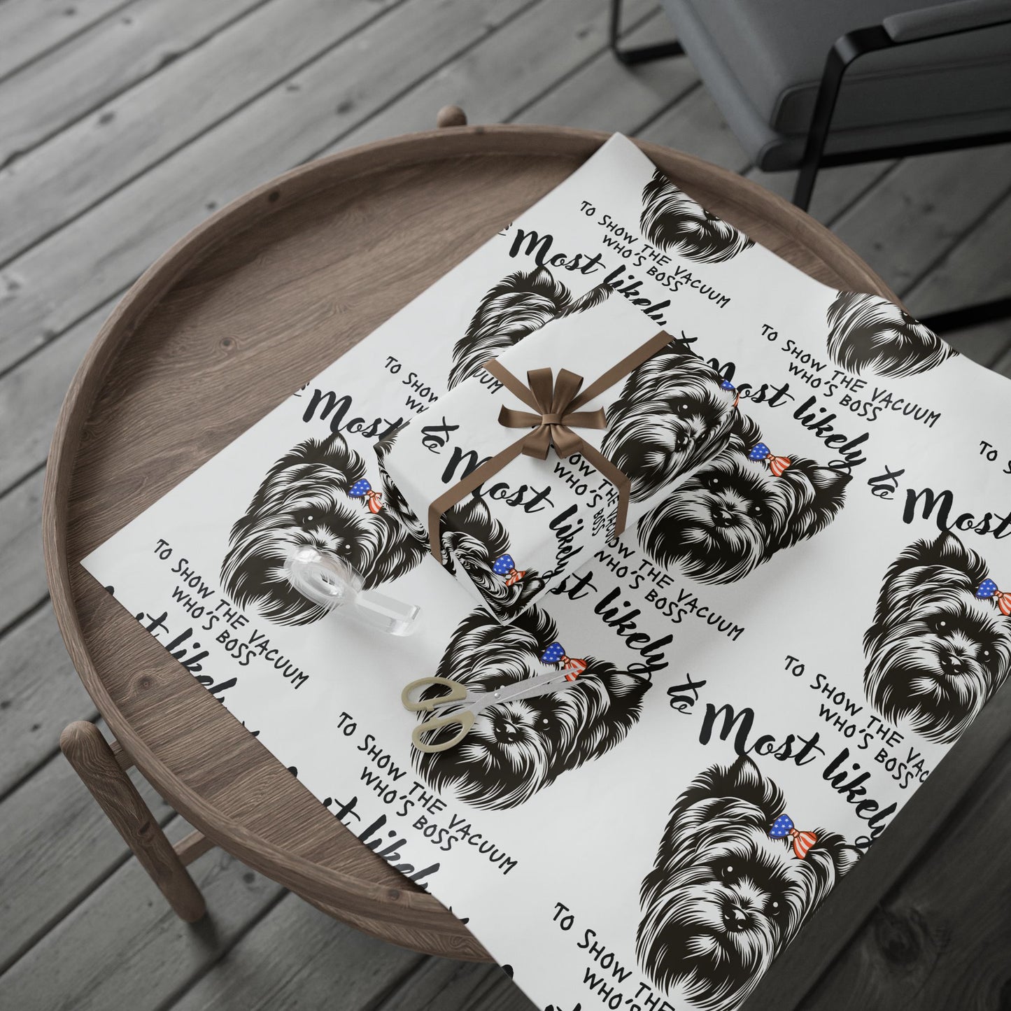 Yorkshire Terrier Wrapping Paper, Dog Lover Gift Wrap, Cute Pet Themed Gift Wrap, Funny Dog Wrap, Holiday and Birthday Wrapping