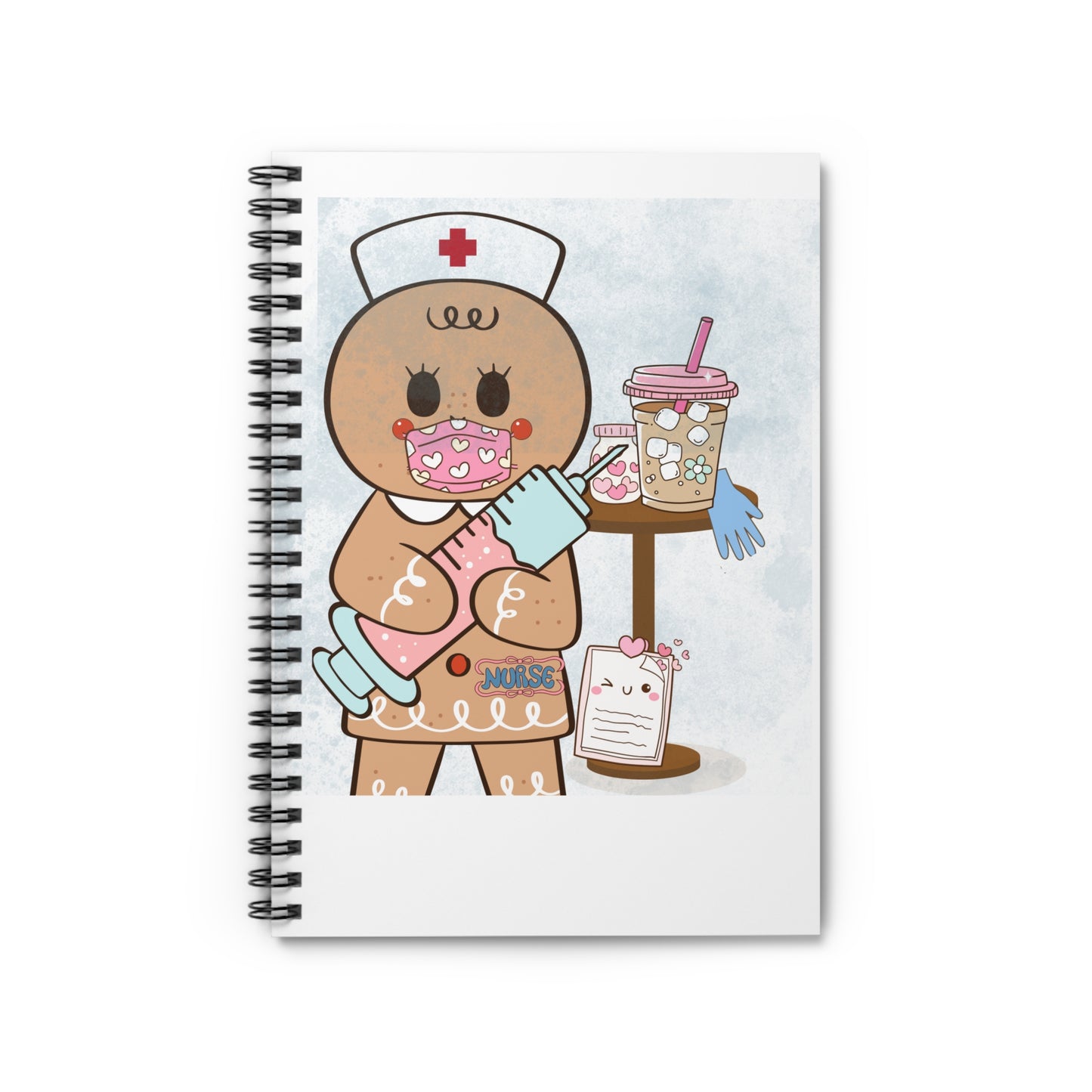 Personalized Gingerbread Nurse Spiral Notebook