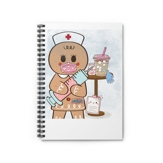Personalized Gingerbread Nurse Spiral Notebook