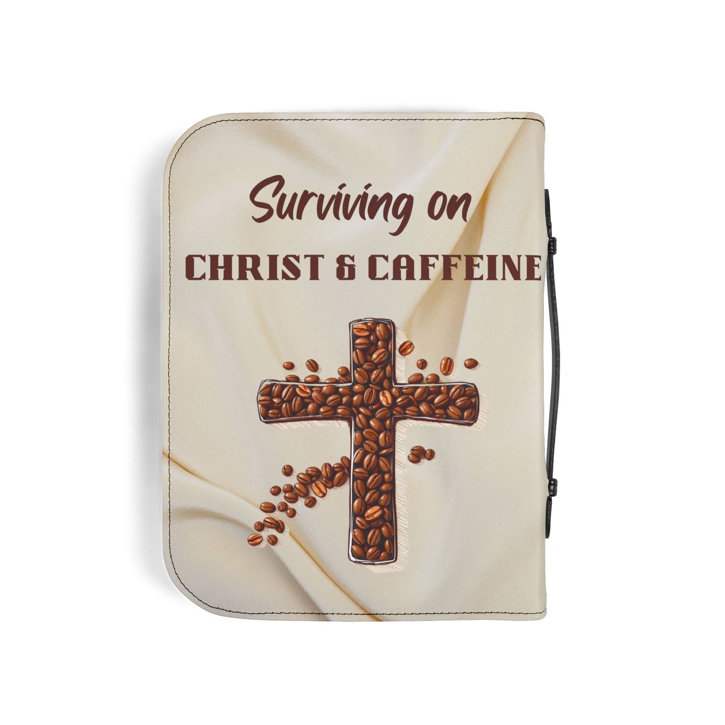 Bible Cover, faith inspired bible cover, caffeine and christ, surviving