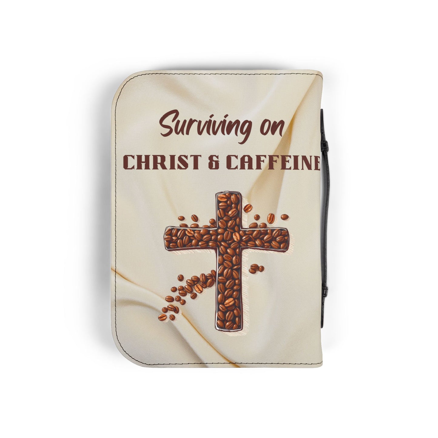 Bible Cover, faith inspired bible cover, caffeine and christ, surviving