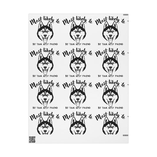 Husky Wrapping Paper, Husky Lover, Husky gift wrap, Wrapping Papers
