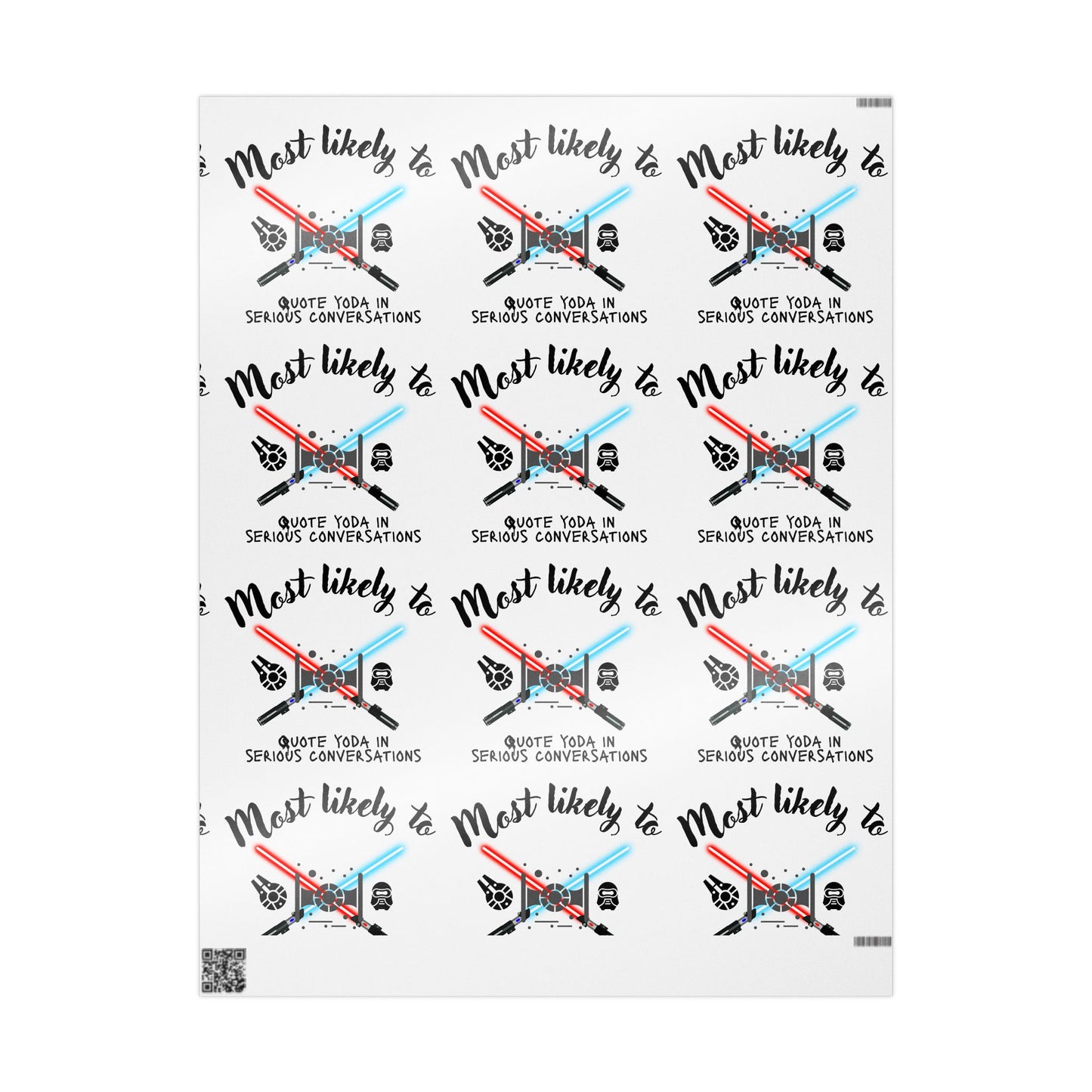 Movie Buff Wrapping Paper, Star Wars Themed Wrapping Papers