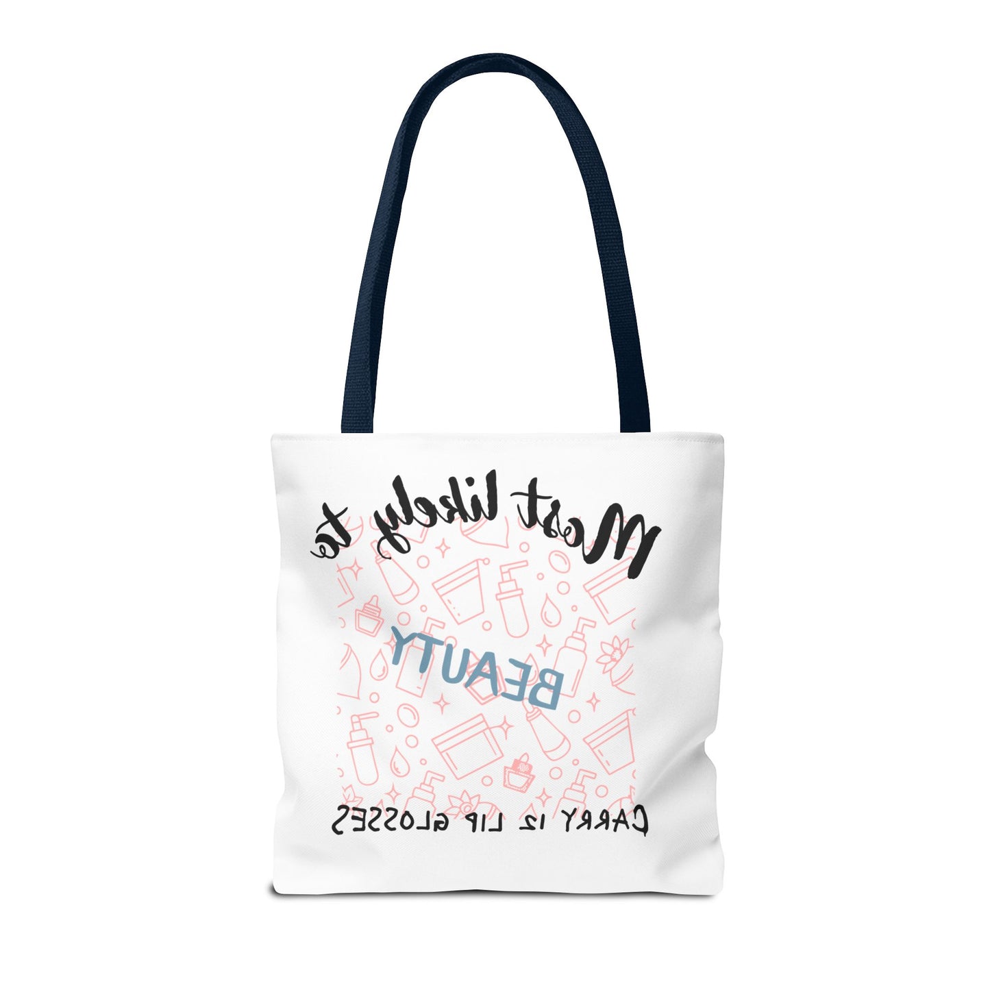 Beauty Lip Gloss Tote Bag - Perfect Gift for Makeup Lovers, Fashion Accessory, Daily Use Tote, Funny Gift, Stylish Organizer
