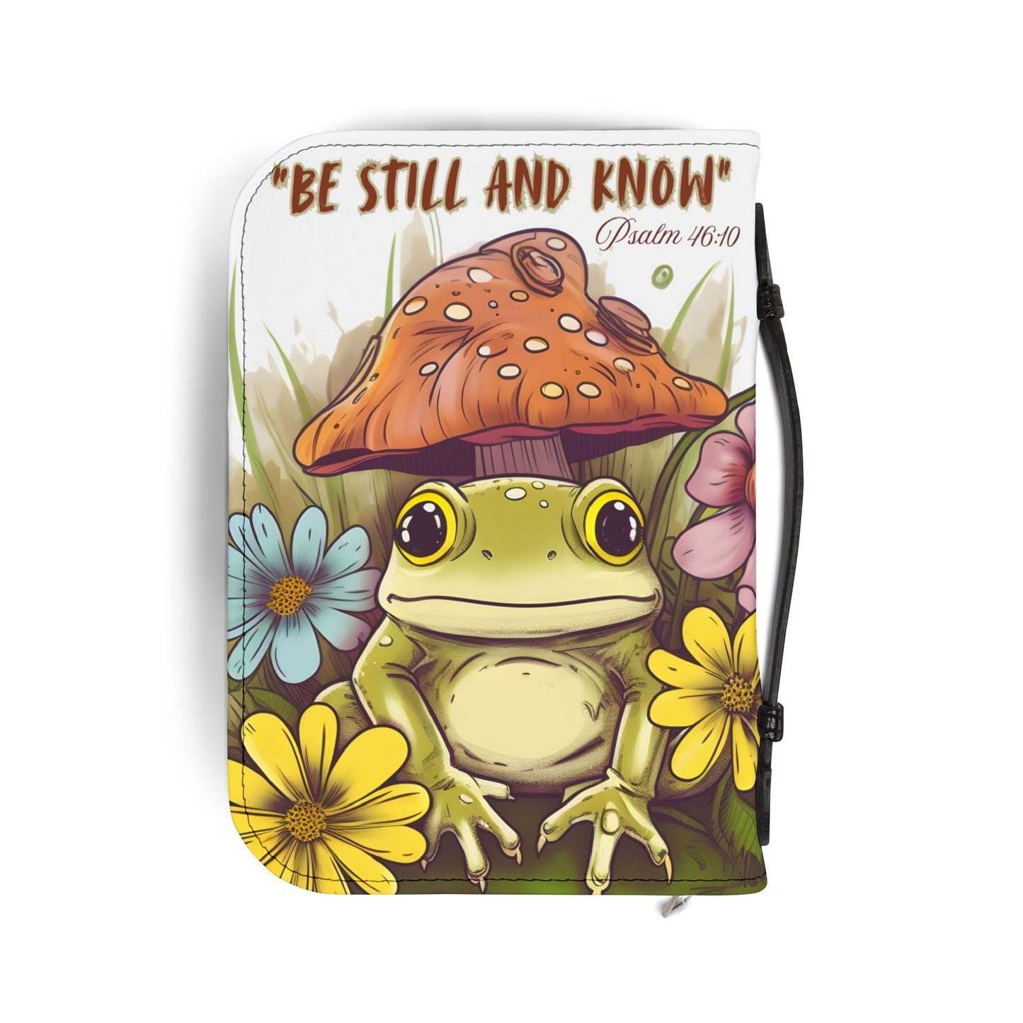 Frog Bible Cover with Inspirational Design - Be Still and Know, Religious Gifts, Christian Accessories, Nature Lovers, Unique Gift