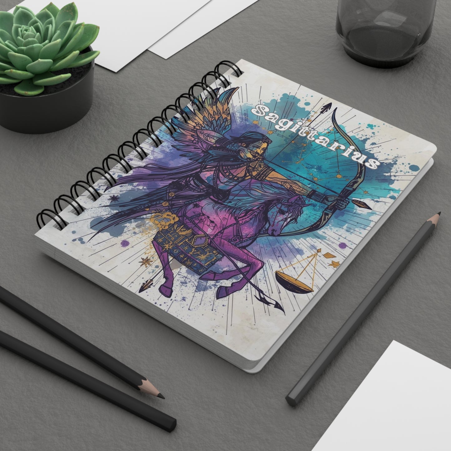 Sagittarius Journal, Cosmic Journal, Celestial Journal, Spiral Bound Journal