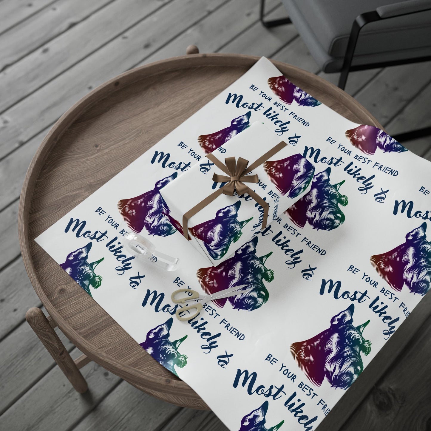 Colorful Pet-Themed Wrapping Paper, Schnauzer Paper, Dog Gift Wrap, Fun Gift Wrap for Dog Lovers, Cute Birthday Wrap, Unique Holiday Gift Paper, Scottie Dog Design