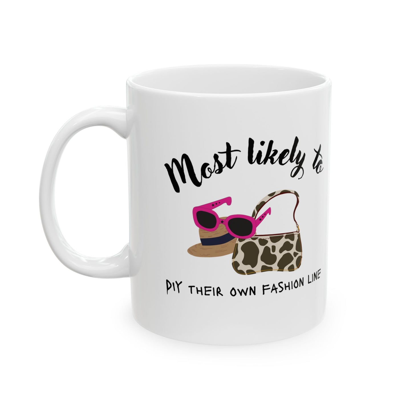 Trendy Fashionista Ceramic Mug, Personalized Coffee Cup, Unique Gift for Her, Celebrate Style, Fashion Lover's Mug, Gifts for Friends