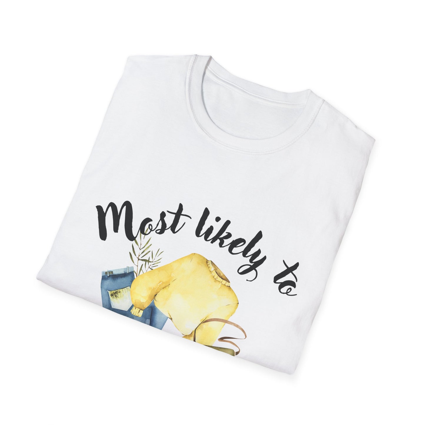 Most Likely To Match Outfits Unisex Softstyle T-Shirt, Cute Graphic Tee, Ideal for Teens, Gift for Her, Everyday Humor Shirt