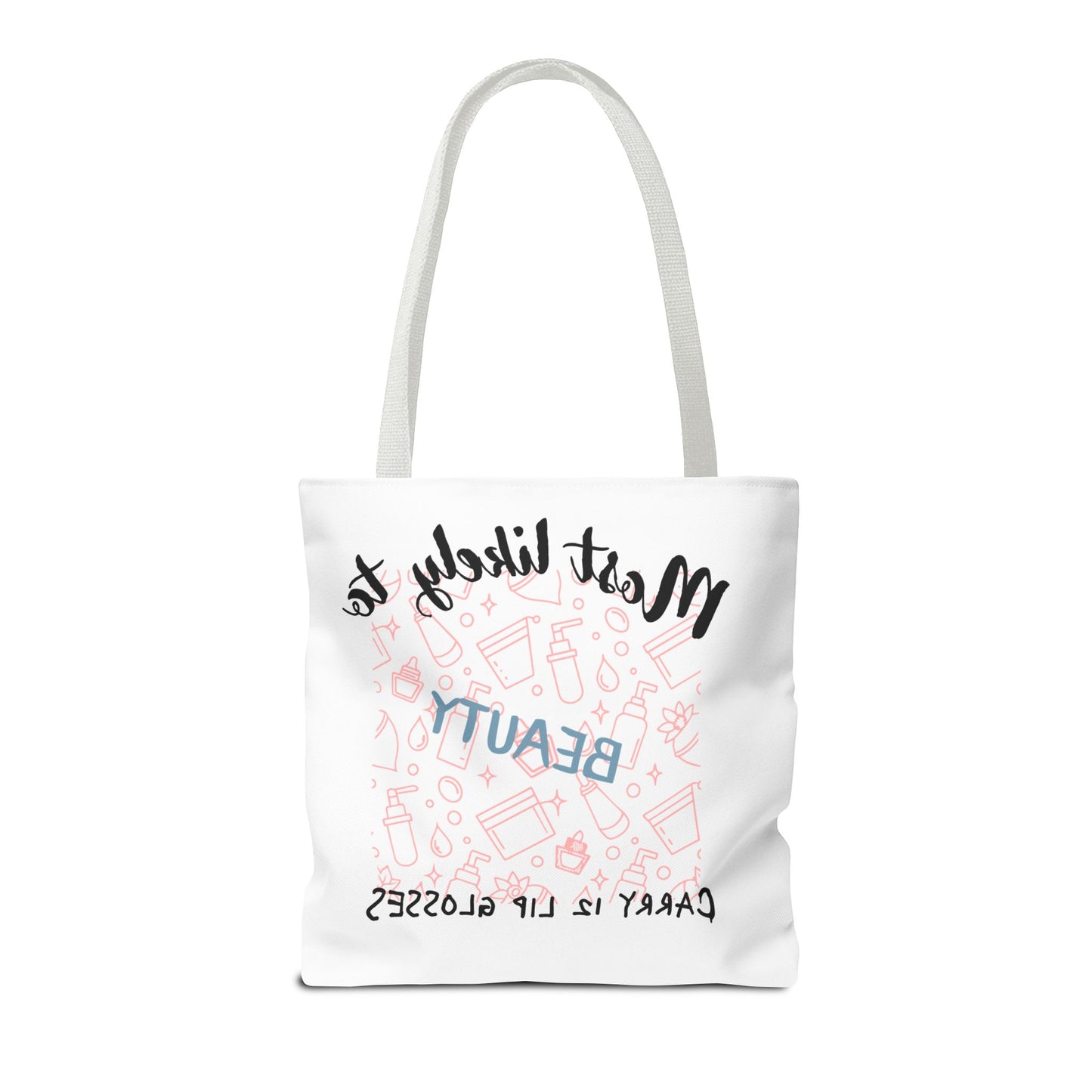Beauty Lip Gloss Tote Bag - Perfect Gift for Makeup Lovers, Fashion Accessory, Daily Use Tote, Funny Gift, Stylish Organizer